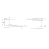 Repisa Rectangular Smart Pro Madera Natural 80x15cm con Un Entrepaño - REPISAS | Bylmo