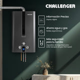 Calentador de Agua Challenger Negro 27.2x47.2cm 6 Litros de Tiro Forzado para Gas Natural - CALENTADORES DE AGUA | Bylmo