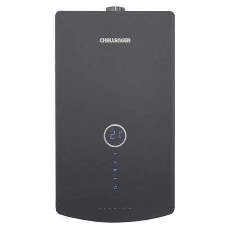 Calentador de Agua Challenger Negro 35x60.6cm 12 Litros de Tiro Forzado para Gas Natural - CALENTADORES DE AGUA | Bylmo