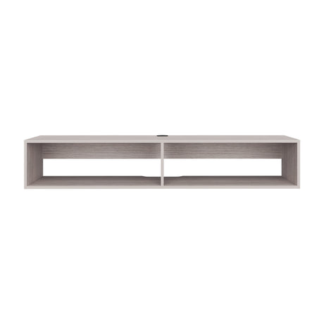 Rack de TV Flotante Gris Positano 150x26.5cm Para TV Hasta 65 Pulgadas con Ranuras para Cables - MUEBLES DE TV | Bylmo