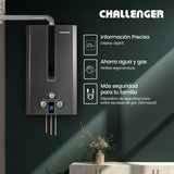 Calentador de Agua Challenger Negro 34.5x60cm 10 Litros de Tiro Forzado para Gas Natural - CALENTADORES DE AGUA | Bylmo