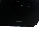 Campana Península Challenger Negro 75.5x75.5cm de Tres Velocidades con Pantalla Digital - CAMPANAS Y EXTRACTORES | Bylmo