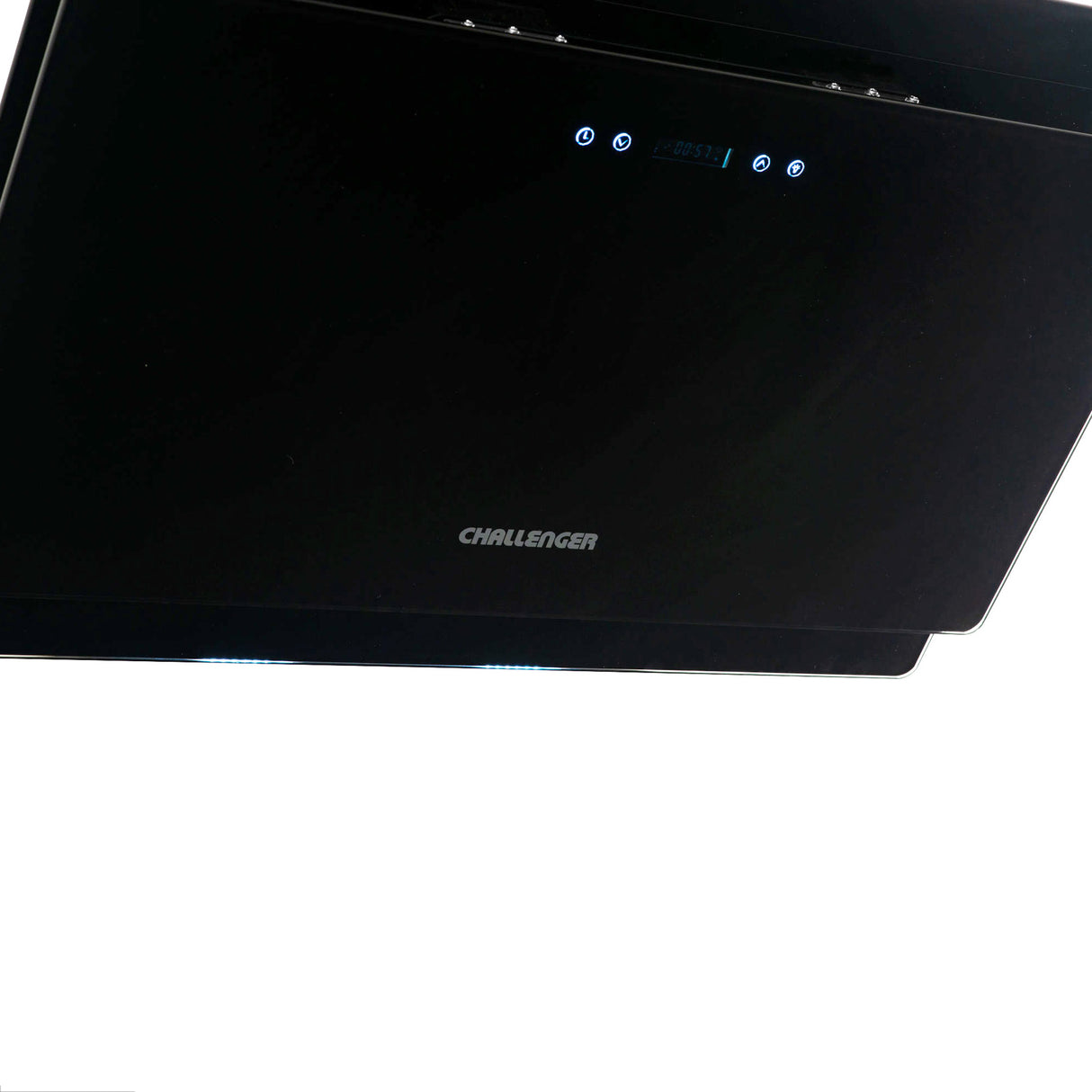 Campana Península Challenger Negro 59.5x75.5cm de Tres Velocidades con Pantalla Digital - CAMPANAS Y EXTRACTORES | Bylmo