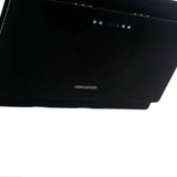 Campana Península Challenger Negro 59.5x75.5cm de Tres Velocidades con Pantalla Digital - CAMPANAS Y EXTRACTORES | Bylmo