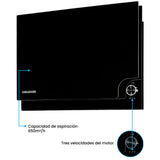 Campana Península Challenger Aura Negro 60x79.5cm de Tres Velocidades - CAMPANAS Y EXTRACTORES | Bylmo