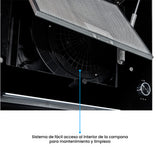 Campana Península Challenger Aura Negro 60x79.5cm de Tres Velocidades - CAMPANAS Y EXTRACTORES | Bylmo