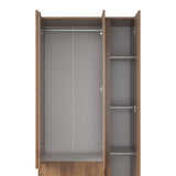 Closet Armario AM20223 Amareto y Blanco 91x180cm con Dos Puertas y Dos Cajones - CLOSETS | Bylmo