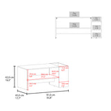 Mesa de Centro Adel Capri y Fresno 91x42cm Rectangular con Compartimiento - MESAS DE CENTRO | Bylmo