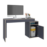 Centro de Computo Normandy Azul 132x75cm con Organizador de Libros - ESCRITORIOS | Bylmo