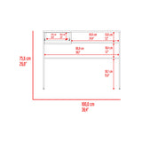 Escritorio Hungria Nogal 100x75.7cm con Un Cajón - ESCRITORIOS | Bylmo