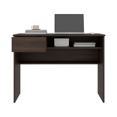 Escritorio Hungria Nogal 100x75.7cm con Un Cajón - ESCRITORIOS | Bylmo