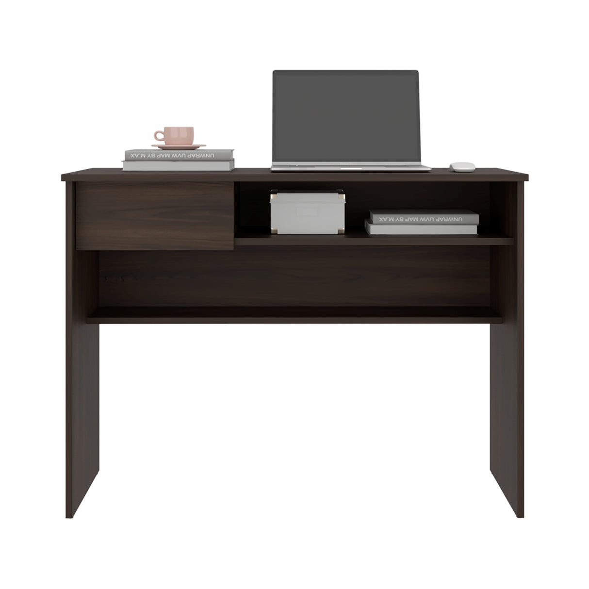 Escritorio Hungria Nogal 100x75.7cm con Un Cajón - ESCRITORIOS | Bylmo