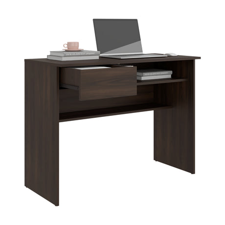 Escritorio Hungria Nogal 100x75.7cm con Un Cajón - ESCRITORIOS | Bylmo