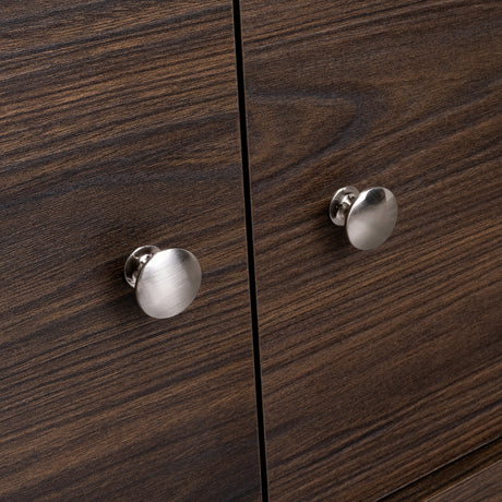 Centro de Entretenimiento Blaine Nogal 180x180.6cm para TV Hasta 65" Pulgadas con Siete Compartimientos - MUEBLES DE TV | Bylmo