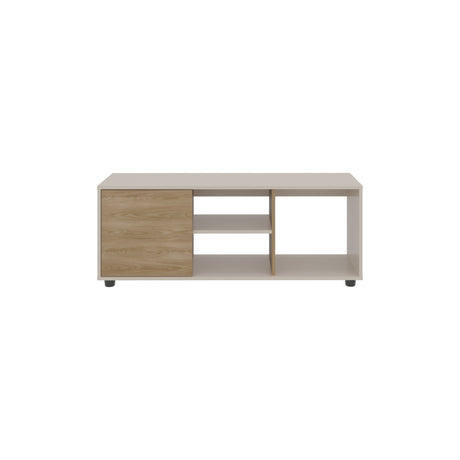 Rack de TV Adel Capri y Fresno Europeo 120.3x46.7cm para TV Hasta 50" Pulgadas con Tres Compartimientos - MUEBLES DE TV | Bylmo