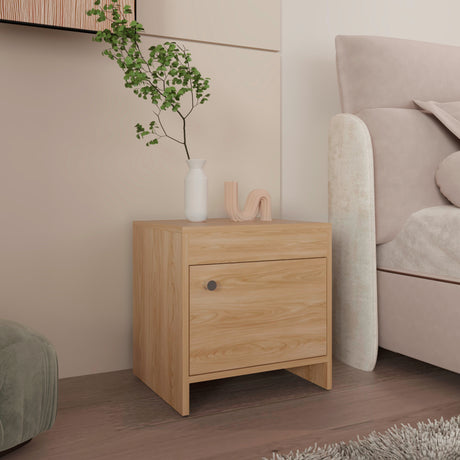 Mesa de Noche Colore Fresno Europeo 40x41.6cm con Una Puerta - MESAS DE NOCHE | Bylmo