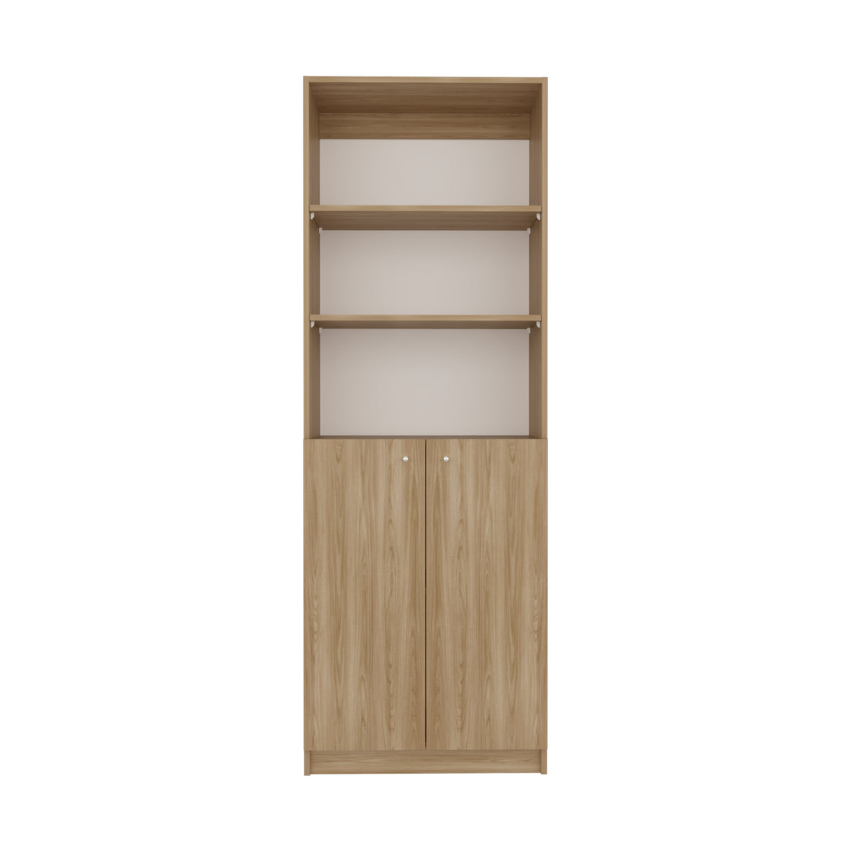 Estantería Rectangular Home Fresno Europeo y Blanco Marquez 62.8x180.6cm con Tres Compartimientos y con Un Entrepaños - BIBLIOTECAS Y ESTANTERIAS | Bylmo