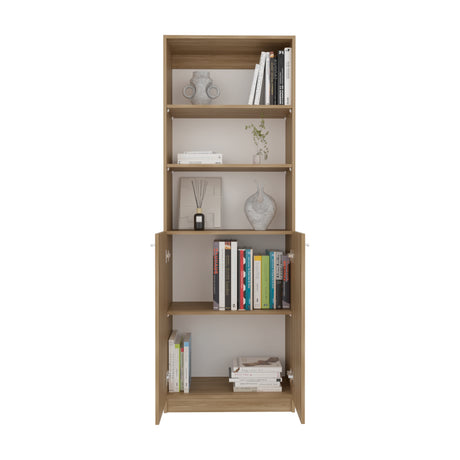 Estantería Rectangular Home Fresno Europeo y Blanco Marquez 62.8x180.6cm con Tres Compartimientos y con Un Entrepaños - BIBLIOTECAS Y ESTANTERIAS | Bylmo