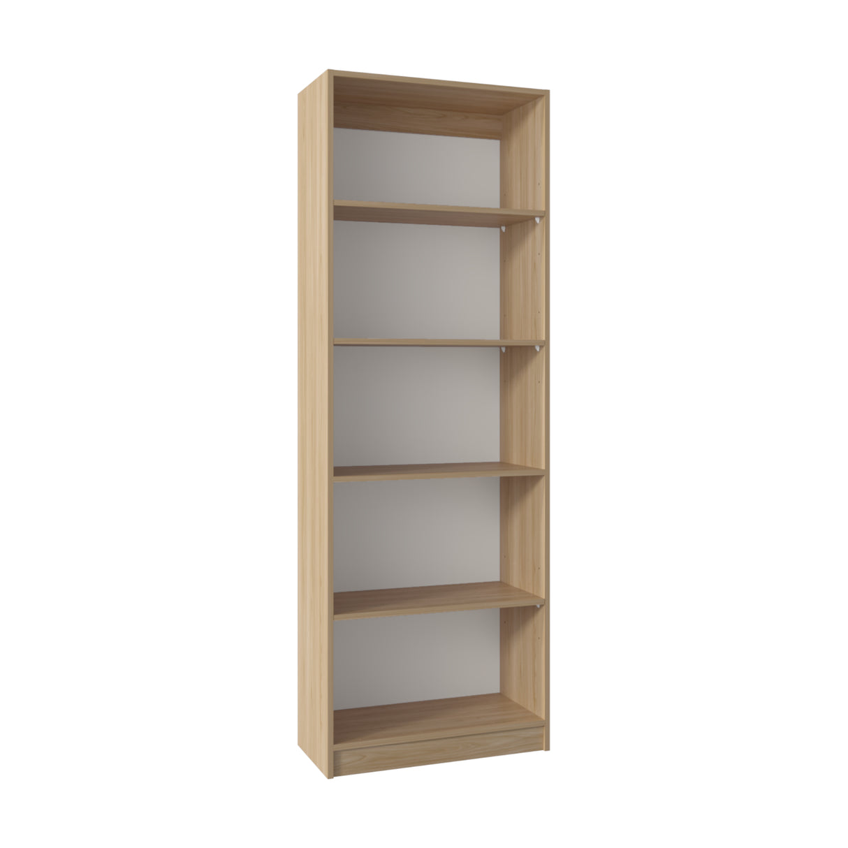 Estantería Rectangular Home Fresno Europeo y Blanco Marquez 62.8x180.6cm con Cuatro Compartimientos y con Tres Entrepaños - BIBLIOTECAS Y ESTANTERIAS | Bylmo