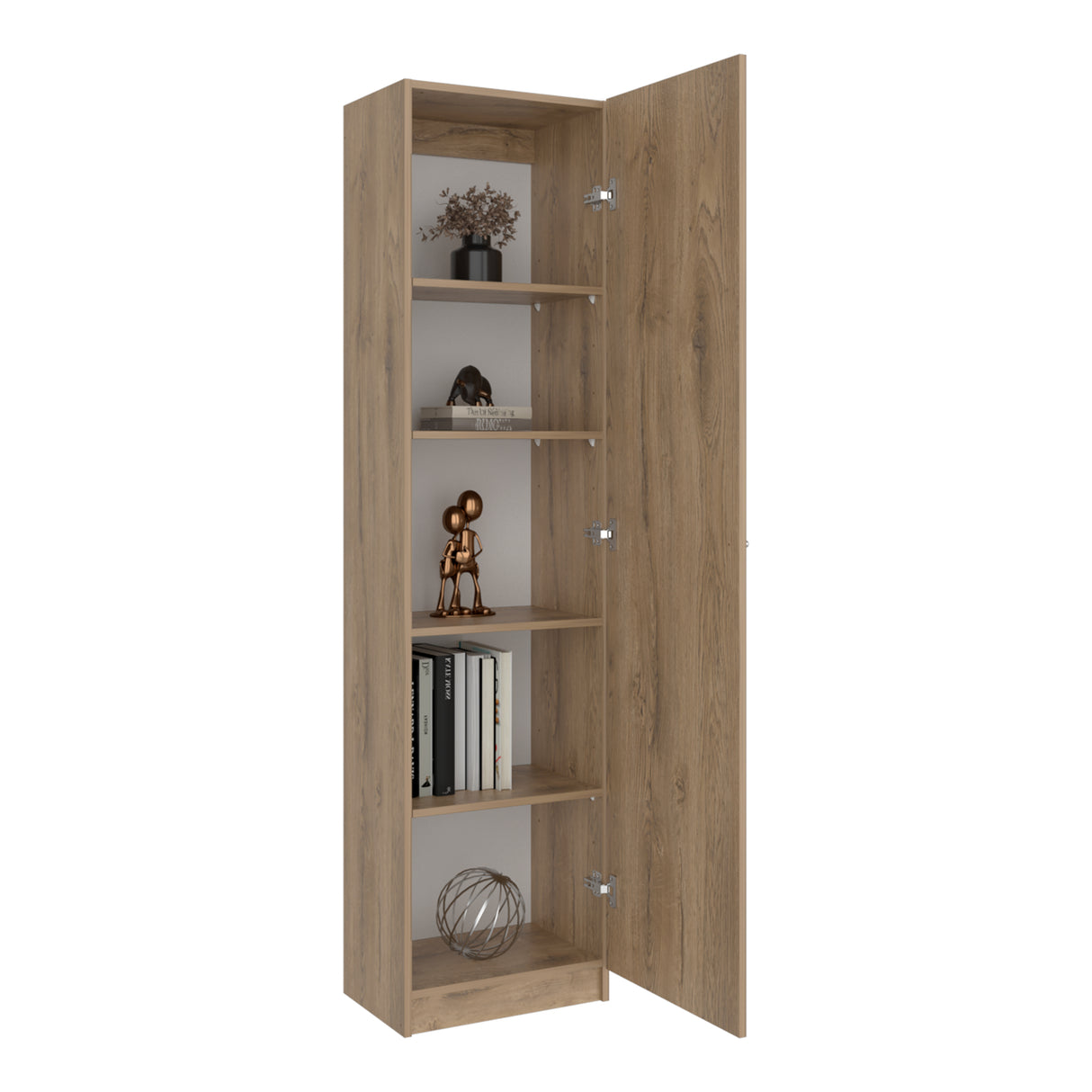 Estantería Rectangular Home Macadamia 45x180.6cm con Cuatro Entrepaños - BIBLIOTECAS Y ESTANTERIAS | Bylmo