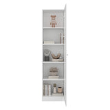 Vitrina Rectangular Home Blanco Marquez 45x180.6cm con Cuatro Entrepaños - BIBLIOTECAS Y ESTANTERIAS | Bylmo