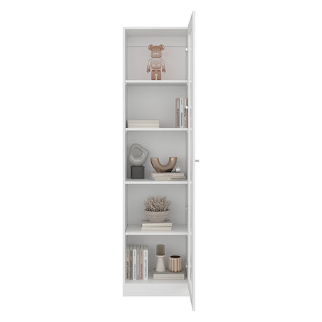 Vitrina Rectangular Home Blanco Marquez 45x180.6cm con Cuatro Entrepaños - BIBLIOTECAS Y ESTANTERIAS | Bylmo