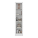 Vitrina Rectangular Home Blanco Marquez 45x180.6cm con Cuatro Entrepaños - BIBLIOTECAS Y ESTANTERIAS | Bylmo