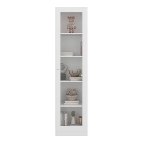 Vitrina Rectangular Home Blanco Marquez 45x180.6cm con Cuatro Entrepaños - BIBLIOTECAS Y ESTANTERIAS | Bylmo