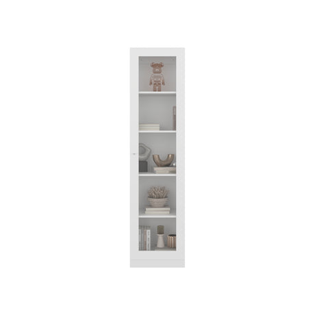 Vitrina Rectangular Home Blanco Marquez 45x180.6cm con Cuatro Entrepaños - BIBLIOTECAS Y ESTANTERIAS | Bylmo