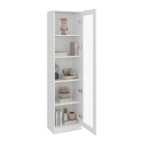 Vitrina Rectangular Home Blanco Marquez 45x180.6cm con Cuatro Entrepaños - BIBLIOTECAS Y ESTANTERIAS | Bylmo