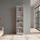 Vitrina Rectangular Home Blanco Marquez 45x180.6cm con Cuatro Entrepaños - BIBLIOTECAS Y ESTANTERIAS | Bylmo