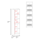 Vitrina Rectangular Home Blanco Marquez 45x180.6cm con Cuatro Entrepaños - BIBLIOTECAS Y ESTANTERIAS | Bylmo