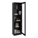 Vitrina Rectangular Home Wengue 45x180.6cm con Cuatro Entrepaños - BIBLIOTECAS Y ESTANTERIAS | Bylmo