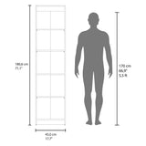 Vitrina Rectangular Home Wengue 45x180.6cm con Cuatro Entrepaños - BIBLIOTECAS Y ESTANTERIAS | Bylmo