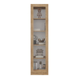 Vitrina Rectangular Home Macadamia 45x180.6cm con Cuatro Entrepaños - BIBLIOTECAS Y ESTANTERIAS | Bylmo