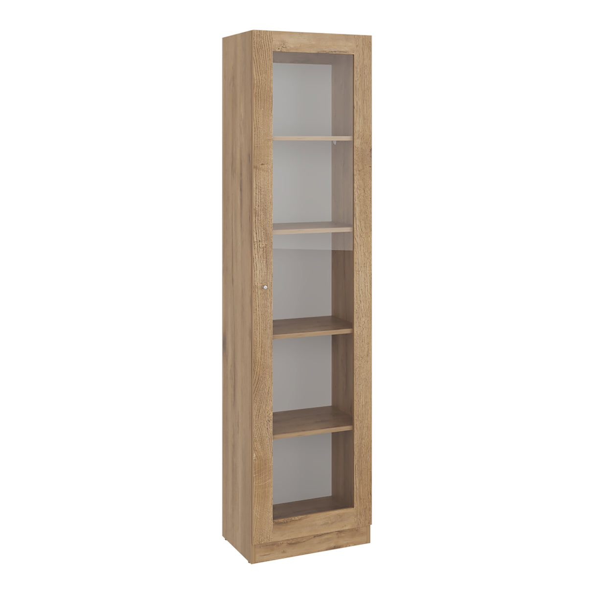 Vitrina Rectangular Home Macadamia 45x180.6cm con Cuatro Entrepaños - BIBLIOTECAS Y ESTANTERIAS | Bylmo