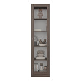 Vitrina Rectangular Home Milan y Blanco 45x180.6cm con Cuatro Entrepaños - BIBLIOTECAS Y ESTANTERIAS | Bylmo