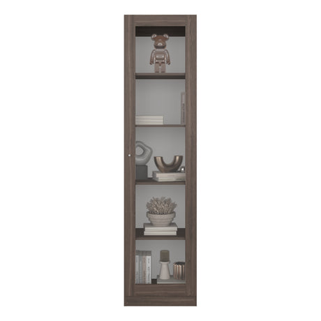 Vitrina Rectangular Home Milan y Blanco 45x180.6cm con Cuatro Entrepaños - BIBLIOTECAS Y ESTANTERIAS | Bylmo