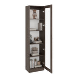 Vitrina Rectangular Home Milan y Blanco 45x180.6cm con Cuatro Entrepaños - BIBLIOTECAS Y ESTANTERIAS | Bylmo