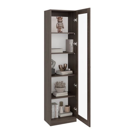 Vitrina Rectangular Home Milan y Blanco 45x180.6cm con Cuatro Entrepaños - BIBLIOTECAS Y ESTANTERIAS | Bylmo