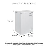 Congelador Challenger Blanco 47.6x84.6cm de 97 Litros Frost con Un Compartimiento