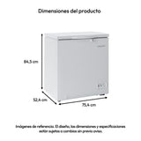Congelador Challenger Blanco 75.4x84.5cm de 140 Litros Frost con Un Compartimiento - CONGELADORES | Bylmo