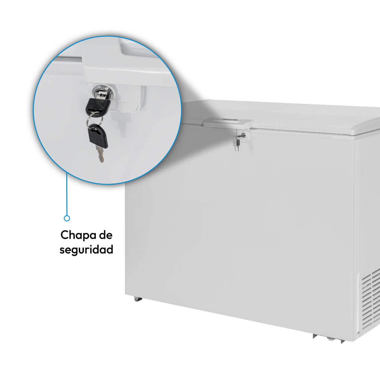 Congelador Challenger Blanco 117x89.5cm de 337 Litros Frost con Un Compartimiento - CONGELADORES | Bylmo