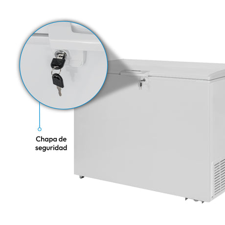 Congelador Challenger Blanco 117x89.5cm de 337 Litros Frost con Un Compartimiento - CONGELADORES | Bylmo