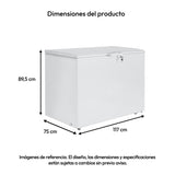 Congelador Challenger Blanco 117x89.5cm de 337 Litros Frost con Un Compartimiento - CONGELADORES | Bylmo