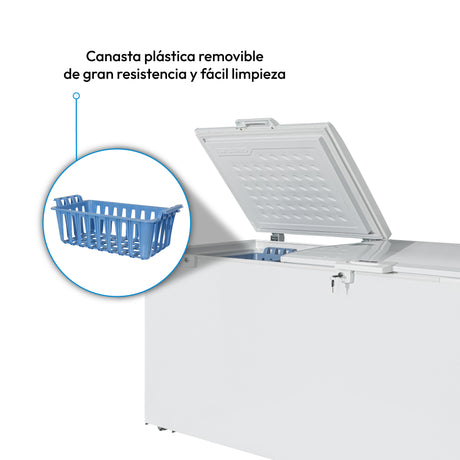 Congelador Challenger Blanco 156x89.5cm de 490 Litros Frost con Un Compartimiento - CONGELADORES | Bylmo