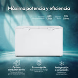 Congelador Challenger Blanco 156x89.5cm de 490 Litros Frost con Un Compartimiento - CONGELADORES | Bylmo