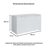 Congelador Challenger Blanco 156x89.5cm de 490 Litros Frost con Un Compartimiento - CONGELADORES | Bylmo