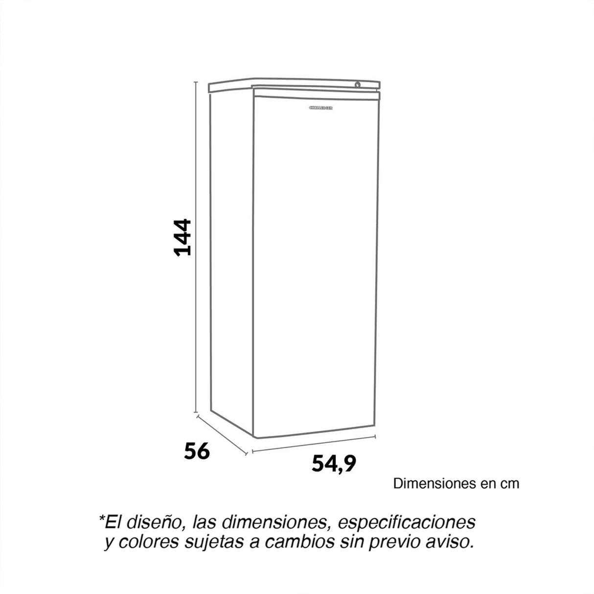 Congelador Challenger Gris 54.9x144cm de 161 Litros Frost con Seis Compartimientos - CONGELADORES | Bylmo