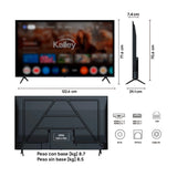 Televisor Kalley Google TV Negro 122.6x77.6cm de 55" Pulgadas Smart LED 4K 2160P con Wifi y Bluetooth Integrado - TELEVISORES | Bylmo